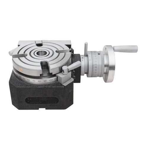 4 Inch Rotary Milling Table With Dividing Plates For Precision Indexing And Milling, Horizontal And Vertical Setup, MT2 Bore