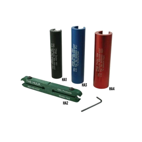 Complete Hinge Repair Kit For Sagging Doors With Four Pro Grade Tools HA1D HA2 HA3D HA4D in a rugged carrying case.