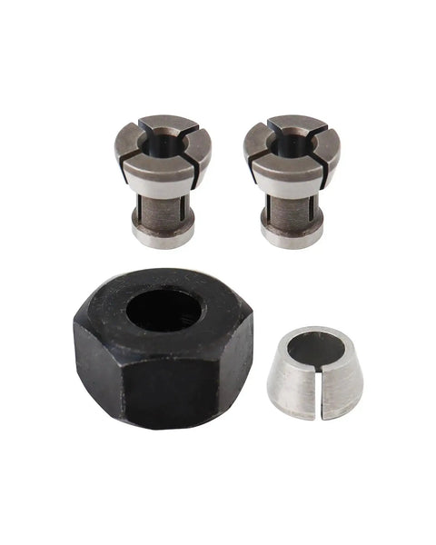Collet Nut Kit Replacement For Makita Drills And Rotary Tools One Quarter Inch Six Point Three Five Millimeter Six Millimeter shown in components