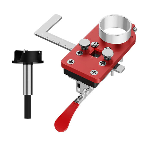 Stainless Steel 35mm Cup Hinge Drill Guide Jigs With Ball Bearing Guide for precise cabinet assembly woodworking use
