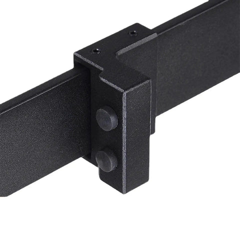 Barn Door Roller Stopper Hardware Set 2Pcs For 41x7mm Flat Track Sliding Doors Black Catches With Wrench To Limit Door Movement
