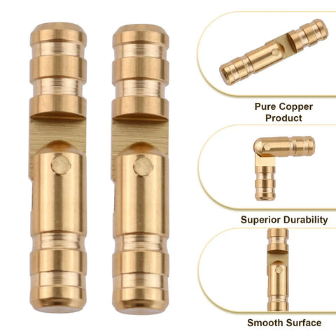 25 Pieces Brass Barrel Hinges For Wooden Boxes And Jewelry Boxes Concealed Hidden Cylindrical Hinges 2x0.4 Cm Durable