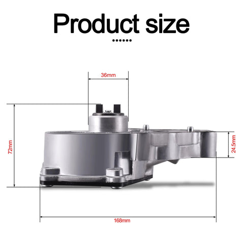 Amazon AULINK brake vacuum pump OE replacement, metallic silver body with black top, 168mm long, 72mm tall.