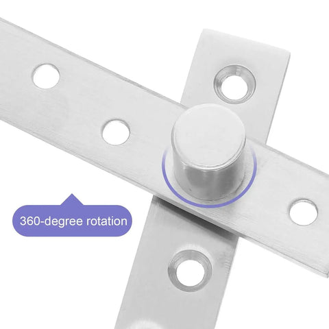 Close-up of 2 Pack Stainless Steel Hidden Door Hinges With 360 Degree Pivot And Hush Quiet Operation, showing rotation mechanism