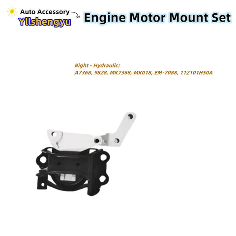 Front view of right hydraulic motor mount from Beefed Up Engine Mount Kit 3 Piece For Nissan Versa 2012 To 2019 Sedan And Versa Note 2014