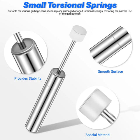 Soft Close Hydraulic Damper Must Have For Trash Can Lids Universal Lid Support Hinges Quiet Close Mechanism For Smooth Silent Operation In Kitchen And Office Nickel Plated Iron Construction Six Pack
