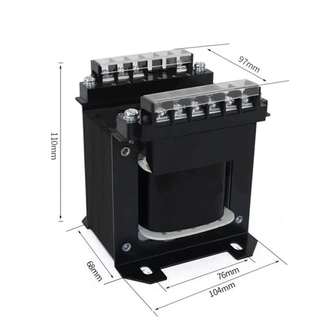 Side view of Pro Grade Machine Tool Control Transformer 220V To 220V with AVR, overcurrent protection, and thermal safeguards