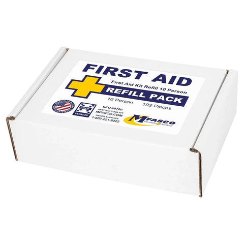 Box of Complete First Aid Kit Refill Pack With Over 180 Essential Items For Small To Medium Boxes Including Bandages Gauze Antiseptics