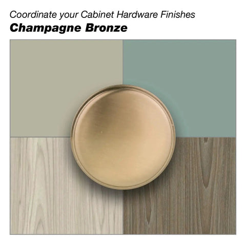 Champagne bronze finish sample for Lincoln Collection 5 1/16 Inch Center To Center Brushed Champagne Bronze Modern Cabinet And Drawer Edge Pull Handle With 5 13/16 Inch Length For Kitchen And Bathroom Furniture Premium Quality.