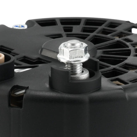 Close-up of 90 Amp Alternator For Hyundai Accent 2006 Through 2009 GLS, Rio, Rio5, Tucson 2.0L, Sportage 2.0L 2005 Through 2010