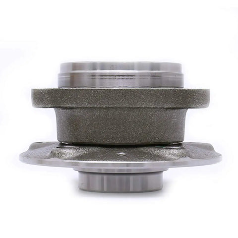 Front view of Front Wheel Bearing Hub Assembly For VW Tiguan Jetta Golf Passat CC Beetle With 4 Bolt Flange Fits 2005 Through 2017 VW Cars