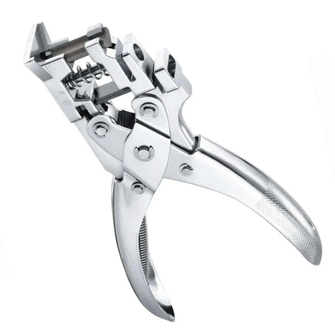 3 In 1 Badge Slot Hole Punch, Beefy Heavy Duty Card Cutter For PVC Plastic, all-metal handheld tool close-up