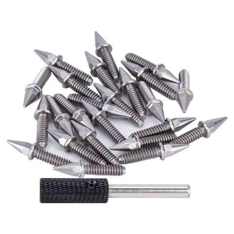 Premium Stainless Steel Lug Nuts With Spike Acorn Design 24Pcs Hex Screws M3 2.7mm for 1.9 and 2.2 VP Off Road Wheels