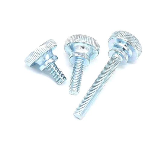 10 Pcs Knurled Thumb Screws M4 x 6mm For TV And Monitor Mounts VESA Screws Fully Threaded Zinc Plated Round Knurled Head Grip Fasteners
