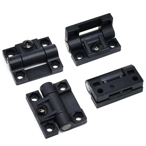 4 Pack Black Adjustable Torque Door Hinges Nylon Butt Hinges 43x37x13mm Corrosion Resistant Easy To Adjust At Any Angle