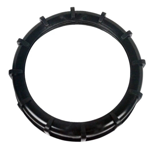 Top view of a black plastic locking ring for Honda Civic Fuel Pump Module Assembly for 2001 Through 2005 L4 1.3L 1.7L 2.0L Engines Drop In Direct Fit Replacement SP8011M Premium Aftermarket Part for Easy Install and Reliable Fuel Delivery