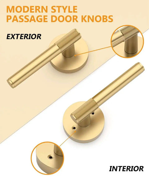 Champagne Bronze Passage Door Handles Set Six Pack Built To Last Heavy Duty Interior Door Levers