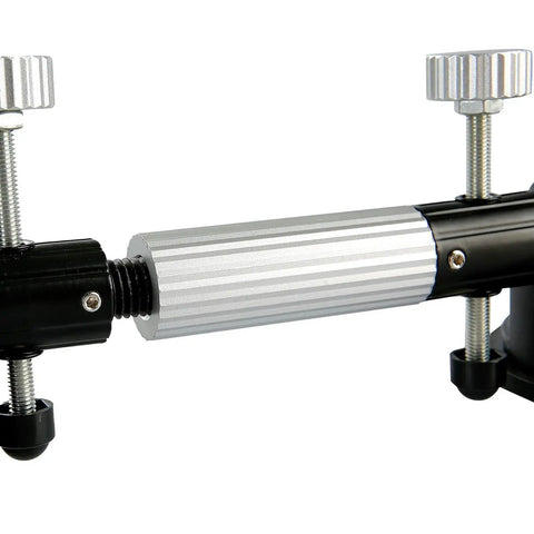 Close-up view of Countertop Alignment Clamps With Adjustable Vacuum For Granite Marble Slabs, showcasing metal knobs and shaft.
