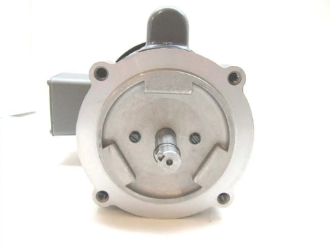Front view of Single Unit General Purpose Single-Phase 1/3 HP AC Motor, 56C Frame TEFC Enclosure, showing keyed shaft.