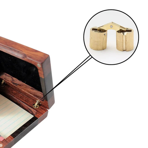 Invisible 8mm Brass Barrel Hinges For Jewelry Boxes And Cabinets Hidden Cylindrical Hinge With 180 Degree Opening Durable Rust Resistant