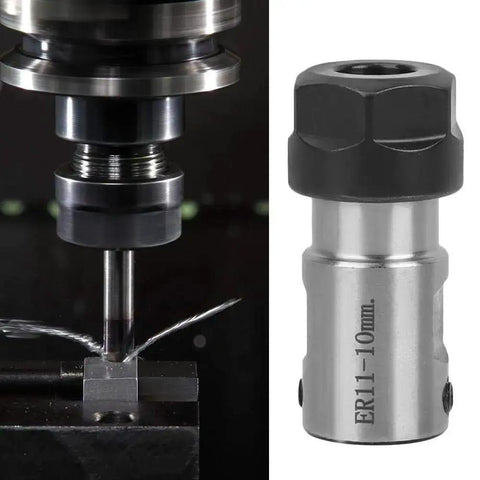 Pro Grade ER11 Collet Block With 10mm Axle Hole For Lathes And Milling Machines, Spiral Thread Quick Clamp in machine setup