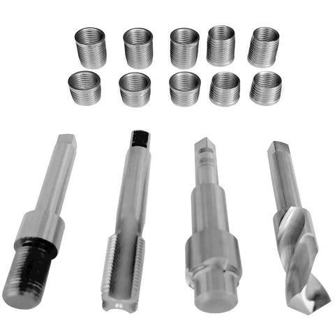 Two Sizes 5/8-18 Thread Repair Kit With Stainless Steel Inserts In 0.5 And 0.76 Inch Lengths For Auto Parts And ATV UTV Repairs Durable DIY Bolt Thread Repair Tool