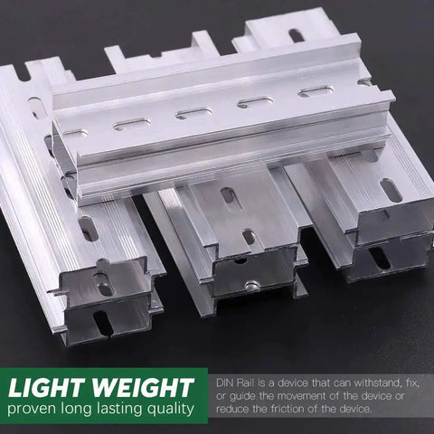 15 Pieces Slotted Aluminum DIN Rails, 4 Inch Long, 35mm Wide, 7.5mm High, DIY Friendly For Electrical Panels And Industrial Automation
