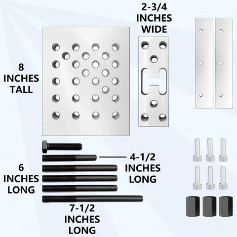 Universal Drill Press Support Block Plate Tool Set Kit For 30 Ton Capacity Bearing And Bushing Repair Removal And Installation