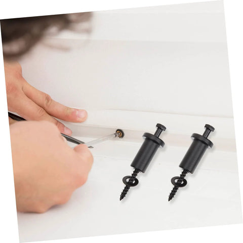Close-up of installation process from 4 Sets Barn Door Hardware Kit For Sliding Doors With Track Spacers And Connectors, DIY Friendly