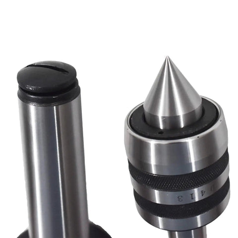 MT3 Morse Taper Live Center with 60 Degree Point 1MT Triple Bearing Lathe Center for High Speed Turning CNC Work
