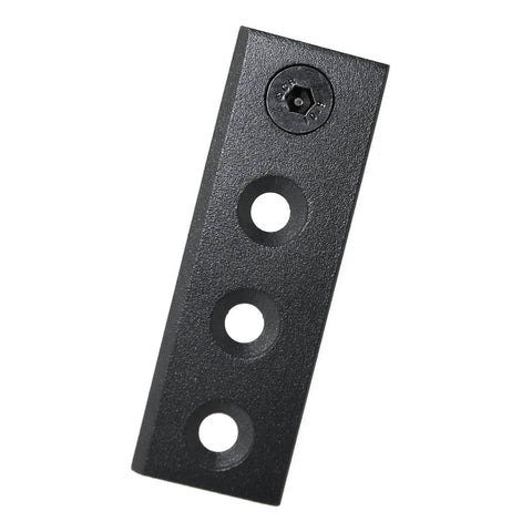 80Mm Barn Door Track Connector And Splice Plate For Sliding Doors Rugged Carbon Steel Repair Fastener With Black Coating
