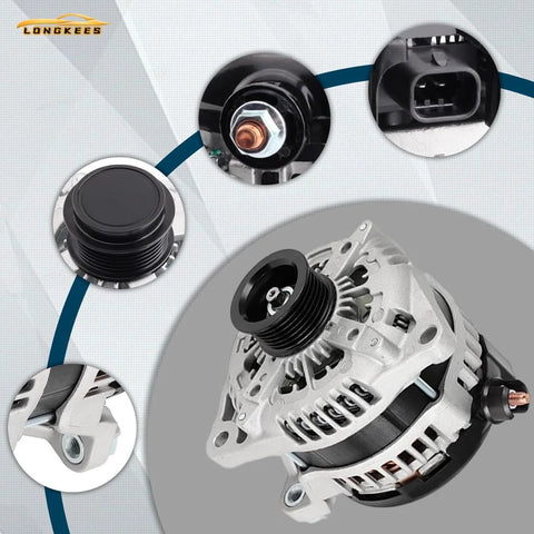 Beefy 12V 130A High Output Alternator Replacement For Nissan Murano 2009 To 2014 Quest 2011 To 2017 Altima Maxima Saturn Aura