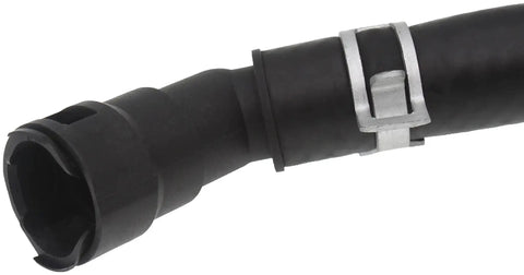 Close-up of HVAC Heater Hose Assembly 626-735 Replacement For Ford And Lincoln Models, showing durable black hose material.