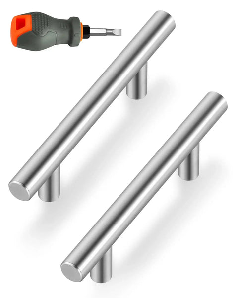 30 Pack 5 Inch Cabinet Pulls Satin Nickel Stainless Steel Kitchen Hardware Drawer Handles For Cabinets with Screwdriver