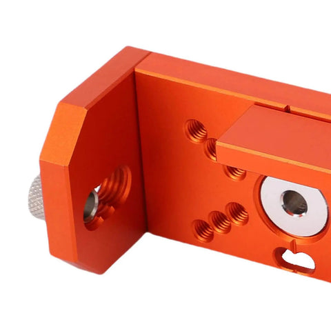 Integrated Aluminum Profile Drill Jig For Automated Assembly Lines, anodized finish, pro-grade aluminum alloy, close-up view