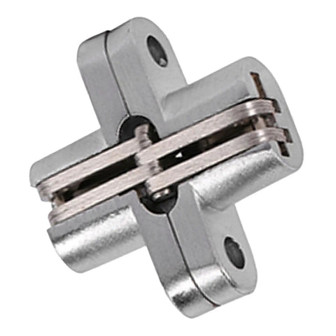 180 Degree Invisible Folding Door Hinges Hapivida, Zinc Alloy Cross Hidden Cabinet Hinges for 43.7mm to 94mm Sliding Doors