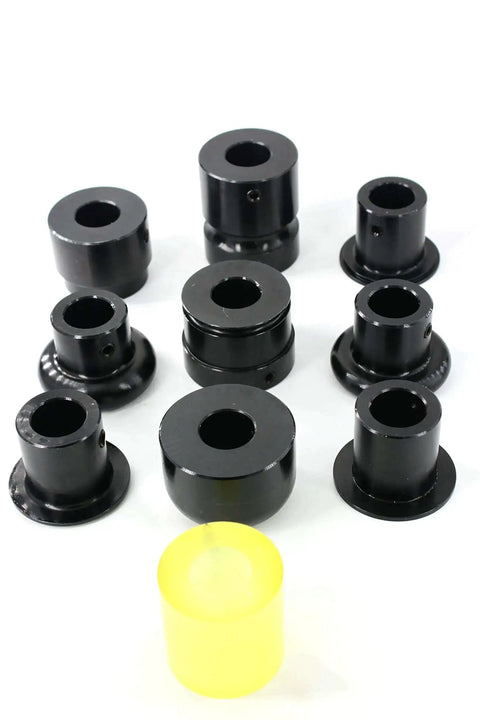 Anti Rust Bead Roller Die Forming Kit For 22mm Shaft With Ten Extra Dies shown with polyurethane wheel