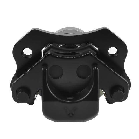 Front view of PRO BAT black hydraulic brake kit caliper mounting bracket for ATV/quad bikes
