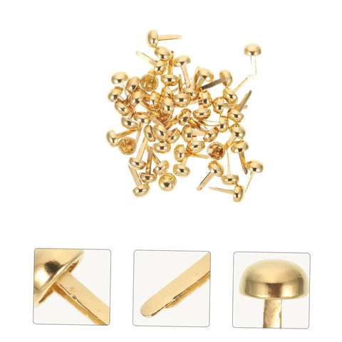100 Pieces Paper Fasteners For Scrapbookers And DIYers, Tiny Nails Tacks Decorative Pins For Photos, Ribbons, Albums, Cards