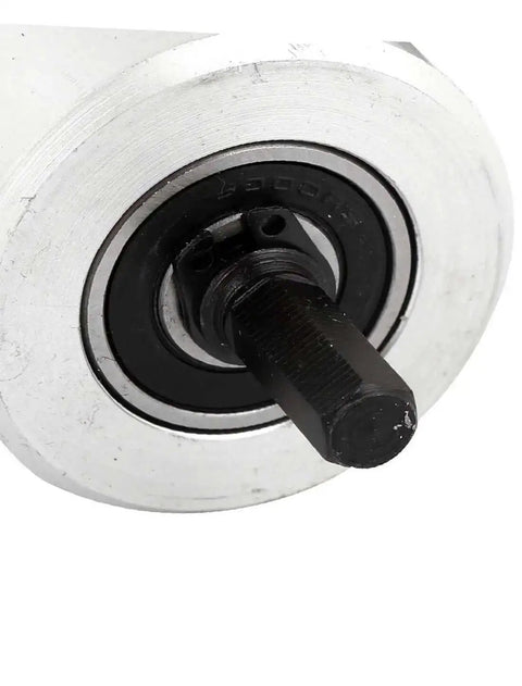 Close-up of Built Tough Nibbler Cutter Drill Attachment For Metal Sheets Brass Aluminum Stainless Steel, black silver tone