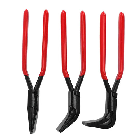 Three Angle Metal Bending Pliers Set With Straight 40mm Wide Jaws For Sheet Metal Flattening And Bending Featuring 45 Degree And 90 Degree Modes