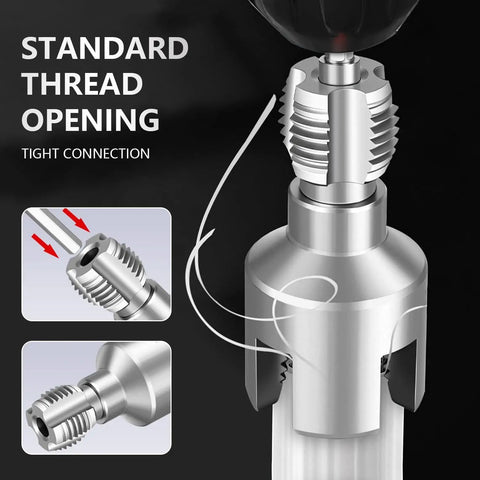 Electric Drill PVC Pipe Threader Kit for Half Inch and Three Quarter Inch Pipes with Dual Internal and External Threading Tool