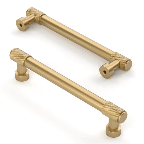 10 Pack 5 Inch Champagne Bronze Knurled Cabinet Pulls For Cupboards And Drawers 128mm Kitchen Cabinet Hardware Durable Zinc Alloy Handles