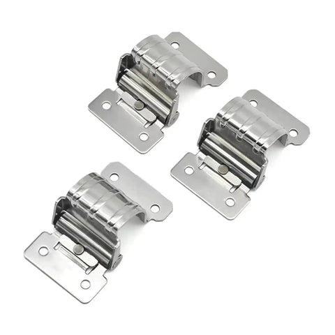 Set of 4 stainless steel torque built-in cabinet hinges