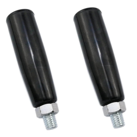 Revolving Lathe Crank Handles Set For Trailer Jacks M10 Thread Grips With Nuts, Bakelite Construction, 2 Pack