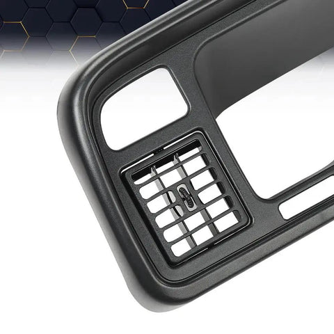 Close-up of Dodge Ram 1994 1997 Radio Trim Panel Surround Dash Bezel Black showing vent and details