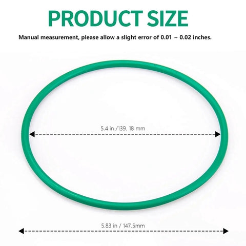Fuel Pump Tank Seal Gasket For Chevy, Ford, GMC Sierra 1500 2500 And Ram 1500, Dodge, Chrysler 300, green rubber, 5.4 inches