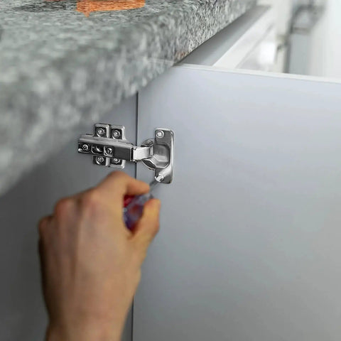 Heavy Duty 12 Pack Stainless Steel Cabinet Door Hinges Buffers For Kitchen Wardrobe Cupboard Doors With High Load Capacity And Easy Installation in use