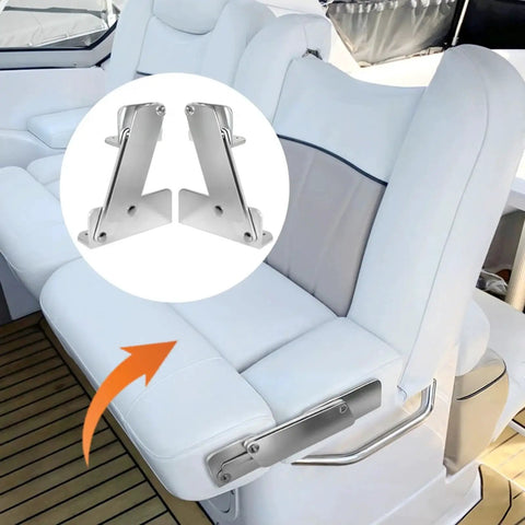 Foldable Boat Seat Hinge Aluminum Lightweight Design With 200kg Load Capacity for marine use and easy install on white seats