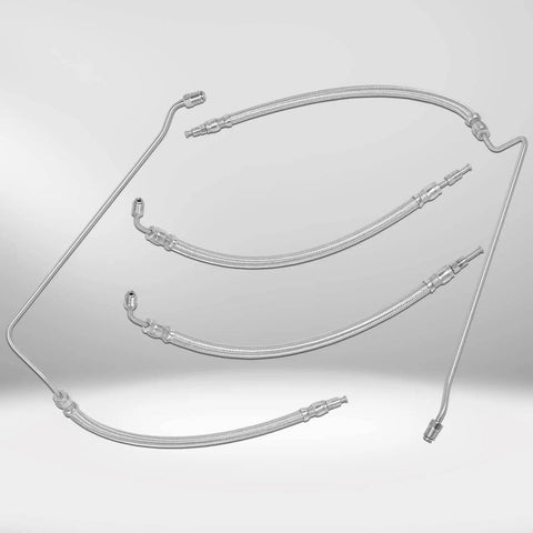 All In One Trim Tilt Hydraulic Ram Cylinder Hose Kit With Braided Stainless Steel Hoses For Alpha Drives 1991 And Newer And Bravo 1 2 3 16-3/16 Inch Fits 9B-106 And 9B-116 Trim Cylinders